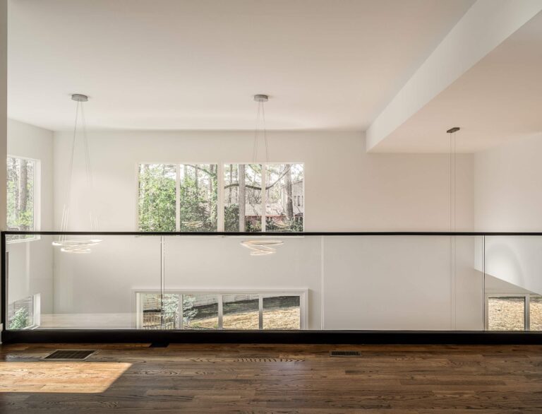 Glass interior railings